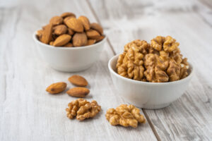 almonds and walnuts