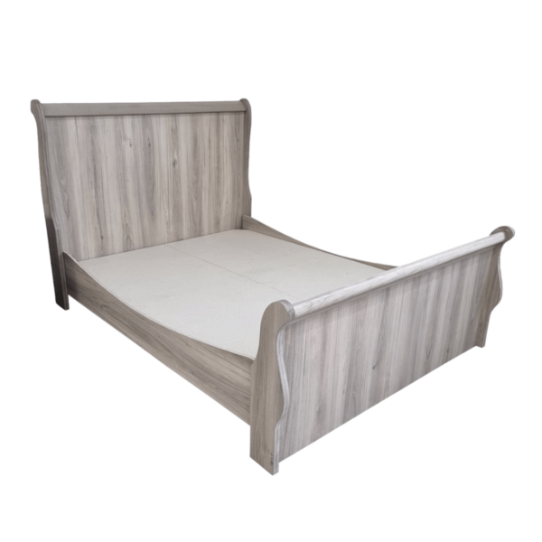 KitKon Sleigh Bed Frame Whitewash